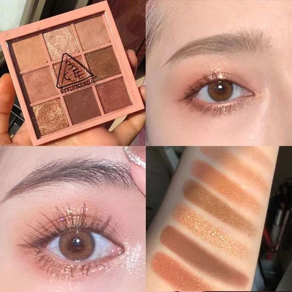 Paleta de Sombras de Olhos Coreana 3CE de Nove Cores 3CE Paleta de Sombras de Maquiagem Matte Pearl Shimmer Sombra de Longa Duração 9 Cores 230712