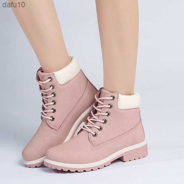 2022 Hot New Autunno Inizio Inverno Scarpe Donna Stivali tacco piatto Moda Tenere al caldo Stivali da donna Marca Donna Caviglia Botas Camouflage L230704