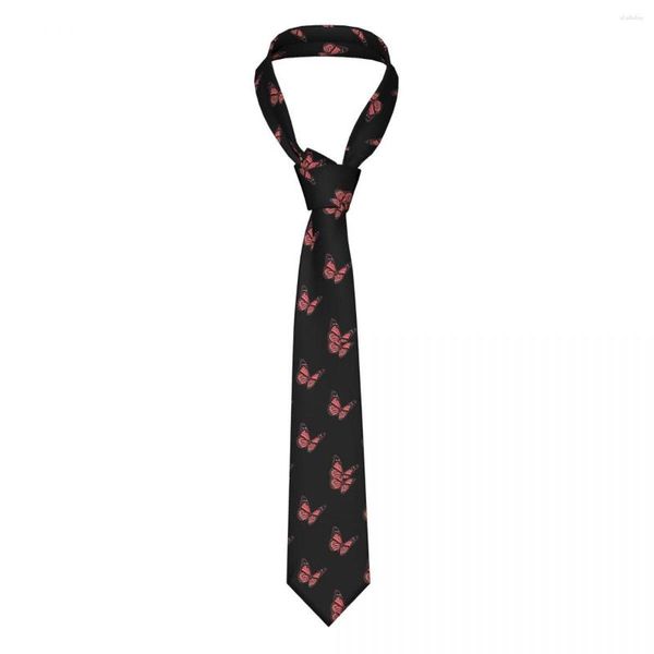 Fliegen Rosa Schmetterling Krawatte Männer Frauen Schlank Polyester 8 cm Schmale Schmetterlinge Ästhetisches Halshemd Zubehör Gravatas Büro