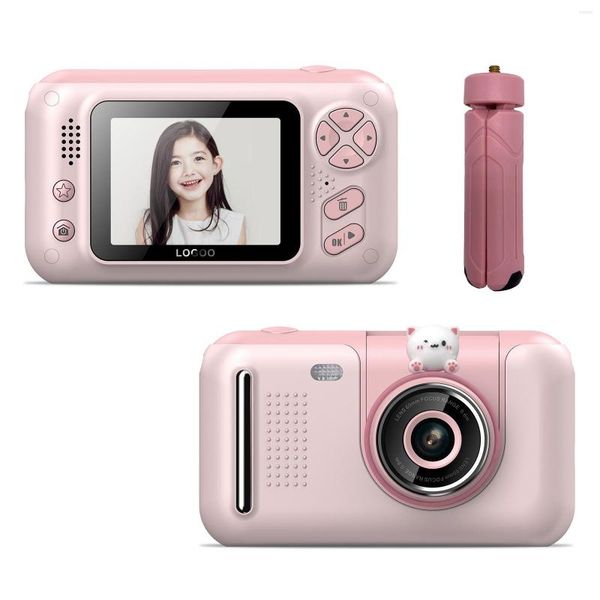 Videocamere Kids Funcam Girls Toy Gift Videocamera digitale 1080P per bambini Mini fotocamere pografiche 2.4 '' Ruota schermo