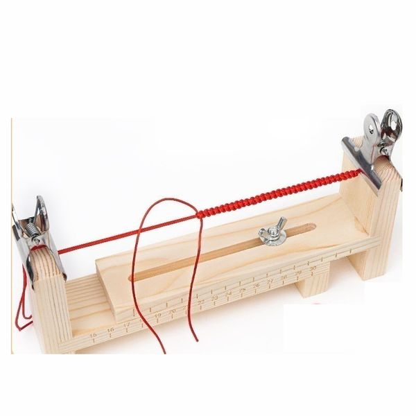 Ev Dekoru Ahşap Bilezik Makinesi, Ayarlanabilir Paracord Jig Bilek Maker U ŞEKİL AHŞAP ÇARPI AZ KİTİ KİTİ DIY Bilek Bant Düğüm Örgülü Sabitleme Araçları