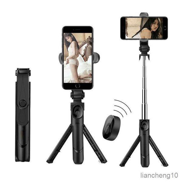 Selfie Monopods 3 in 1 Selfie Stick Phone Treppiede Monopiede estensibile con telecomando compatibile Bluetooth per Smartphone Selfie Stick R230713