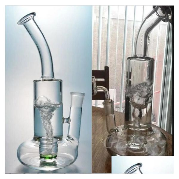 Sigara Boruları Heady Tornado Bong Bongs Cam Keskin Su Boru Siklon Percolator Gözlükler Geri Dönüştür Beaker Bongs Dab Rig Drop Deli Dhvbi