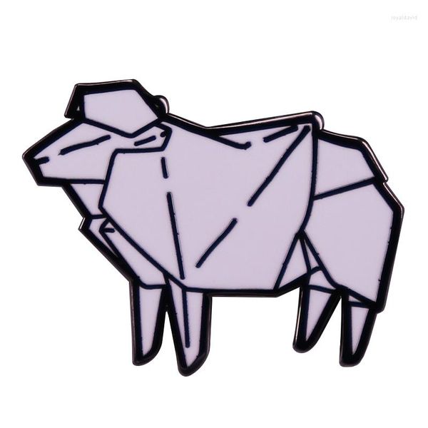Брохи оригами овцы жесткая эмалевая булавка-белдончик 2049 Вдохновленный значок