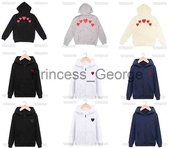 Herren Hoodies Sweatshirts Designer Cdgs Classic Hoodie Mode Play Little Red Peach Heart Gedruckt Herren und Damen Kapuzenpullover Mantel x0713