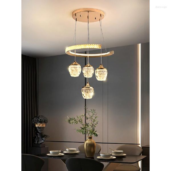 Pendelleuchten LED-Lampe Luxus-Wohnzimmer Vier-Kopf-moderne einfache Restaurant-Haushalts-Deckenleuchte