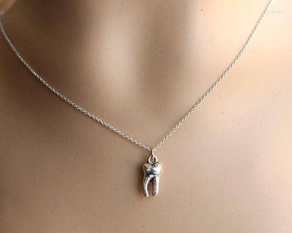 Collane con ciondolo Colore argento antico Collana dentale Assistente Scuola Regalo di laurea Fata Ragazza Donna