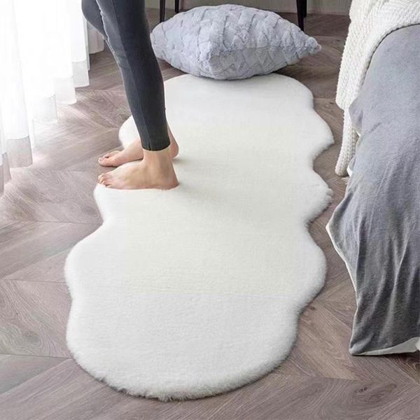 Tapetes de banho branco sólido Tapete de banheiro Carpetes Fibra superfina Quarto Lavatório Vaso sanitário Antiderrapante Tapetes de área 60 180cm Tapete Floo Y9t7