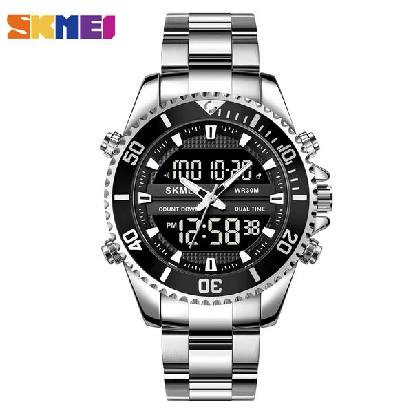 SKMEI 1850 relógio eletrônico comercial masculino calendário à prova d'água display LED relógio digital masculino quartzo relógios de pulso relógio masculino