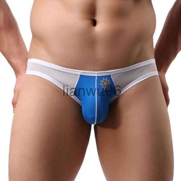 Mutande Persona coraggiosa Biancheria intima di marca Slip da uomo di alta qualità Maglia trasparente Mutande sexy da uomo Slip 4 colori Spedizione gratuita B1142 J230713