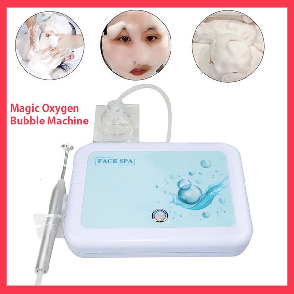 Dispositivos para cuidados com o rosto Máquina de bolhas de oxigênio mágico Deep Clean Limpeza de pele branca macia Ácaros Beleza Rejuvenescimento Dispositivo de gerenciamento do Japão 230712