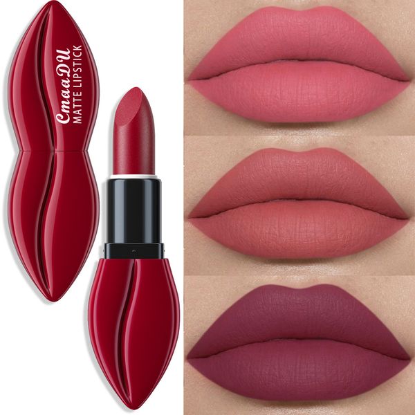 Batom Natural Suave Fosco Impermeável Veludo Nude Sexy Vermelho Marrom Batom Pigmentos Maquiagem Brilho Labial Longa Duração Profissional 230712