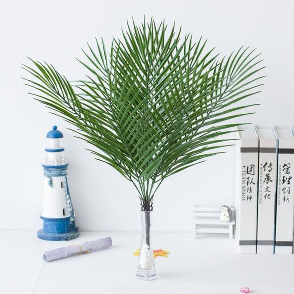 Dekorative Blumen, 51 cm, künstliche Palme, Kunststoffpflanzen, Zweig, gefälschte Cycas-Bäume, grüne künstliche tropische Blätter für Zuhause, Garten, Büro