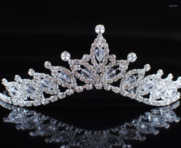 Grampos de cabelo Romântico Floral Tiaras Coroas feitas à mão Flores Cristal Austríaco Strass Nupcial Concurso de Casamento Baile de Formatura Jóias