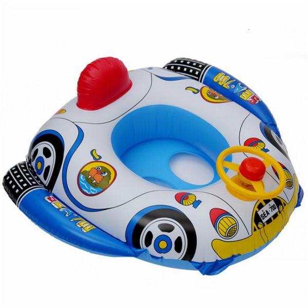 Sandspiel-Wasserspaß Kinderschwimmkreis mit Lenkrad ringförmiges aufblasbares Umweltschutz-PVC-Schwimmwerkzeug und Spielzeug für Kinder 230712