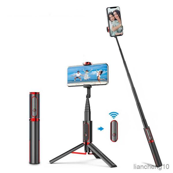 Selfie Monopods Compatível com Bluetooth Selfie Stick Live Vlog Tripod Dobrável Monopé Extensível para IPhone 11 X Huawei Samsung Phone R230713