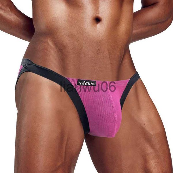 Mutande Sexy Intimo Gay Uomo Slip Bikini Mutandine da uomo Cotone Latex Perizoma Uomo Mutande Cueca Slip Hombre G String Lingerie J230713