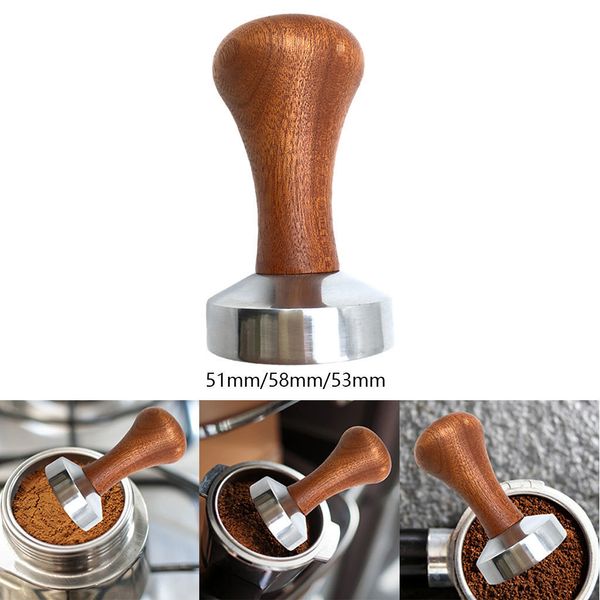 Tampers Coffee Tamper Powder Hammer Нажатие деревянного ручка дистрибьютора кофе для кофе и эспрессо -коврика порошкового молотка Machine 230712