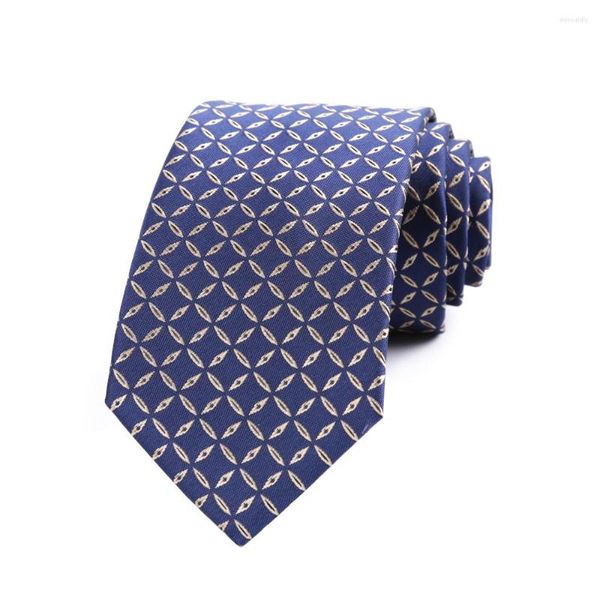 Yay Ties 7cm Erkek Kravat Mavi Altın Çiçek Ascot İnsan için Polyester İpek Cravat Düğün İş Partisi Corbatas Para Hombre