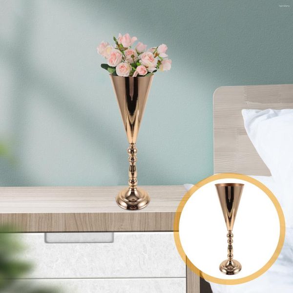 Vasos Vaso Dourado Plantador Decorações de Casamento Centro de Casa Janela Mesa de Jantar Centros de Mesa Altos Flor Única