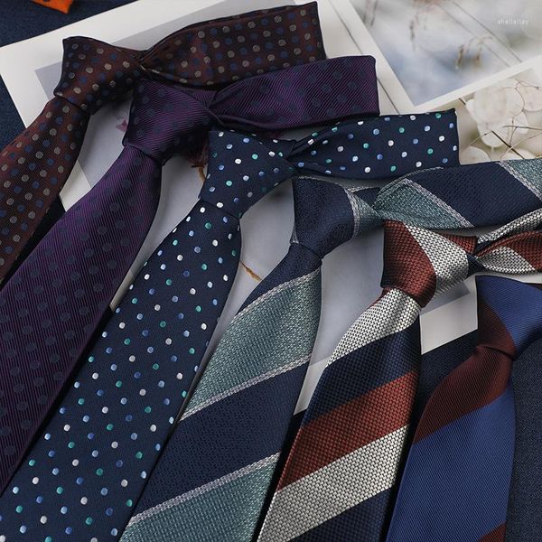 Fliegen Mode Klassische männer Polyester 8 cm Krawatten Für Männer Gestreiften Blume Cravate Homme Business Hochzeit Anzug Zubehör geschenk