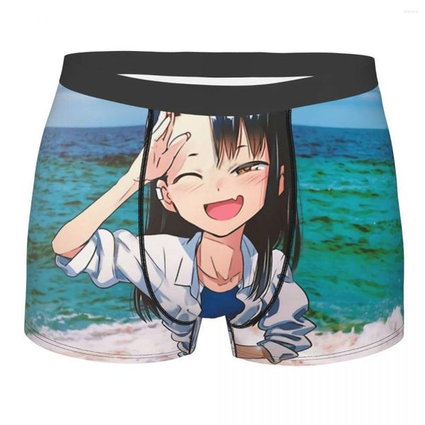 Cuecas não brinquem comigo Miss Nagatoro Beach Sea Algodão Calcinhas Roupa íntima masculina Calções confortáveis Cuecas Boxer