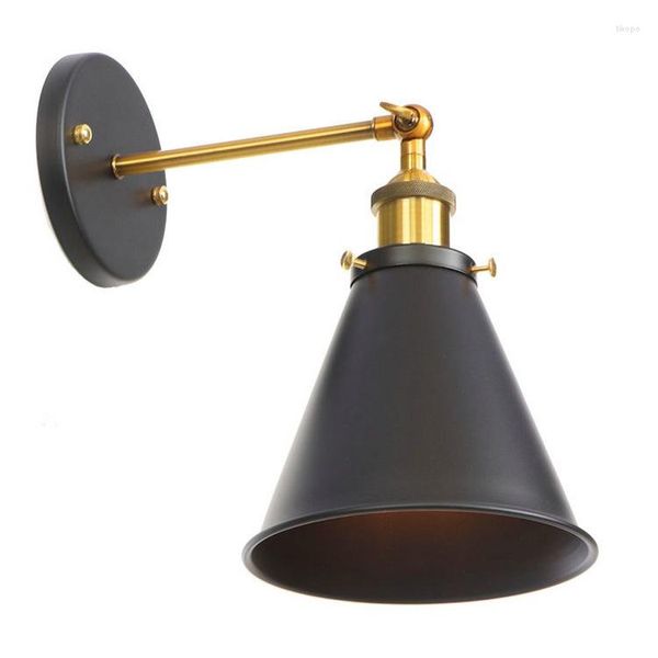 Lampada da parete Vintage Black Sconce Nicho De Parede Penteadeira Camarim Apparecchi da bagno Swing Arm Light