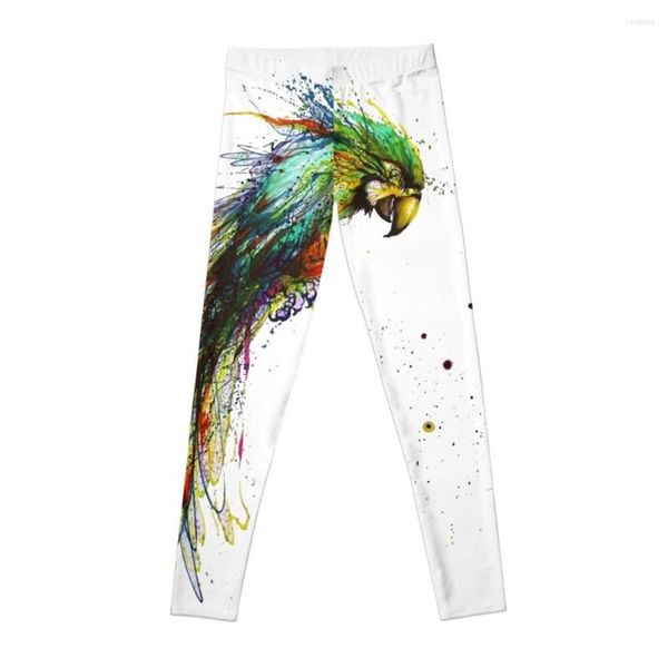 Calças Active Parrot Splash Design Leggings Roupas de Ioga