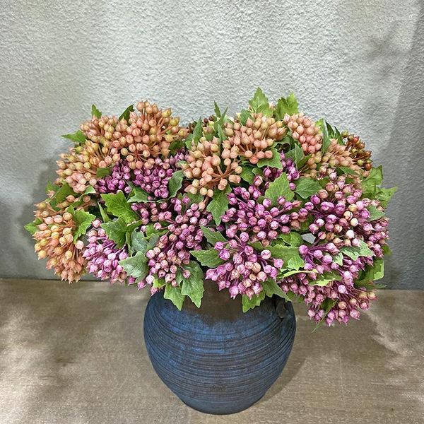 Декоративные цветы Doudou Fruit Berry сельская мягкая украшение свадебное цветок маленький дикий внутренний гостиная столовая обеденный стол поддельный букет