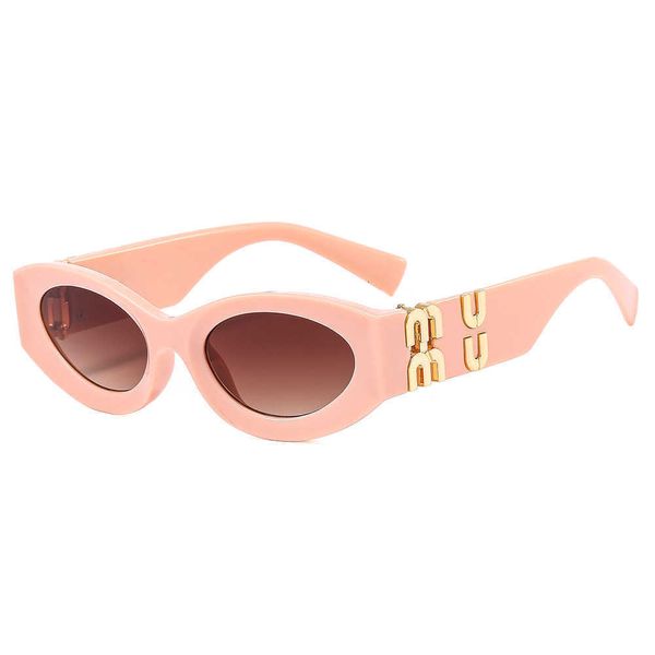 Sonnenbrille Luxus Mode Outdoor Designer MIU Sommer Frauen Klassisch Polarisiert Bunte Candy Letter Ins Netz Rot Männer und Punk Hip Hop Show Augen