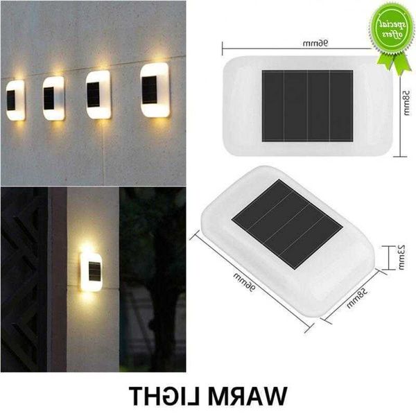 Lâmpada de parede solar LED ao ar livre à prova d'água Luz movida a energia solar para cima e para baixo ilumina casa jardim varanda quintal decoração