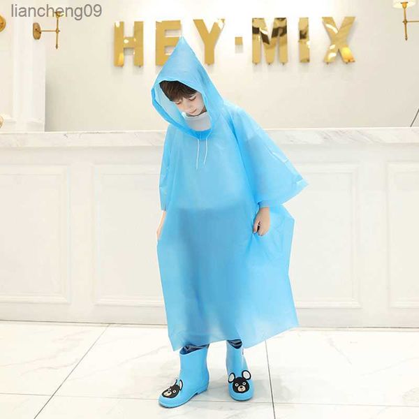 Impermeabile monouso per bambini Impermeabile impermeabile per studenti alla moda addensato Poncho impermeabile per bambini all'aperto L230620