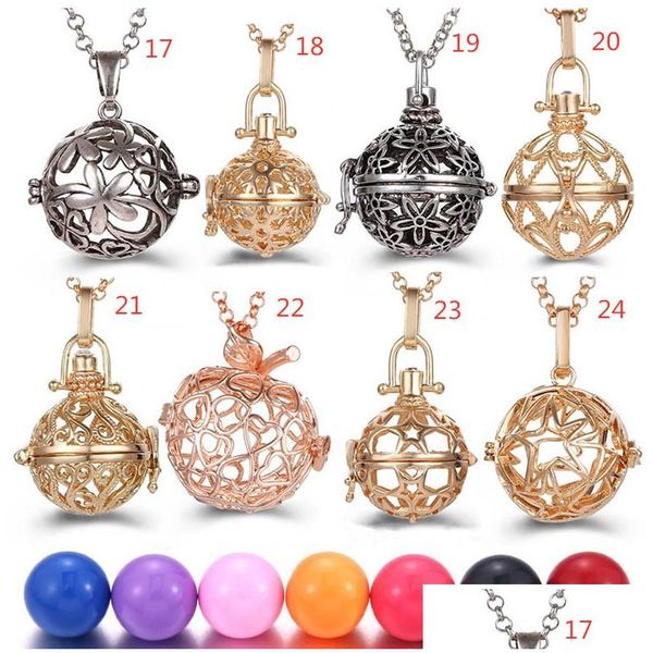 Anhänger Halsketten Mexiko Glockenspiel Musik Engel Ball Anrufer Medaillon Halskette Vintage Schwangerschaft Aromatherapie Ätherisches Öl Diffusor Schmuck Dh48W