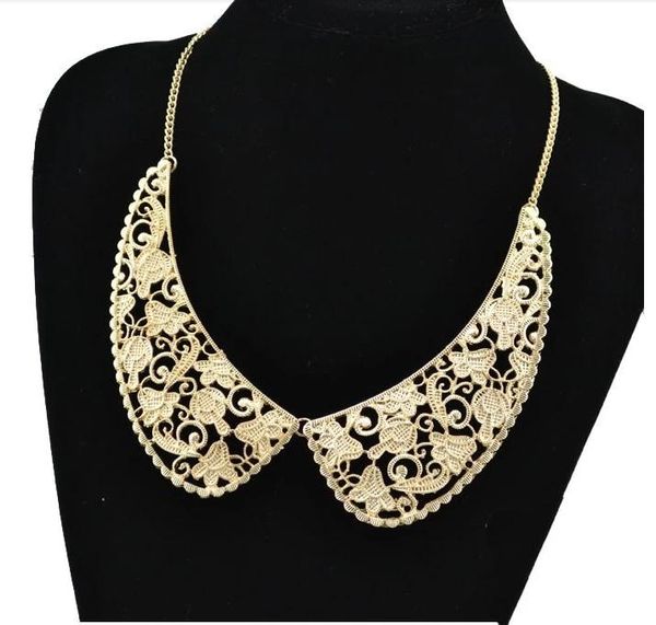 Anhänger Halsketten Boho Vintage Metall Hohle Blume Kragen Choker Für Frauen Weibliche Collier Femme Gypsy Tribal Party Schmuck Geschenk