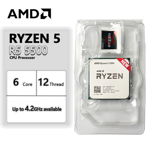 CPUs Ryzen 5 5500 R5 3 6 GHz 6 Core 12 Thread CPU Prozessor 7NM L3=16M 100 000000457 Sockel AM4 aber ohne Kühler 230712