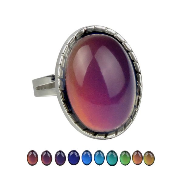 Anello regolabile vintage Donna Uomo Emozione Sensazione che cambia Colore Umore Temperatura Coppia Anello Gioielli