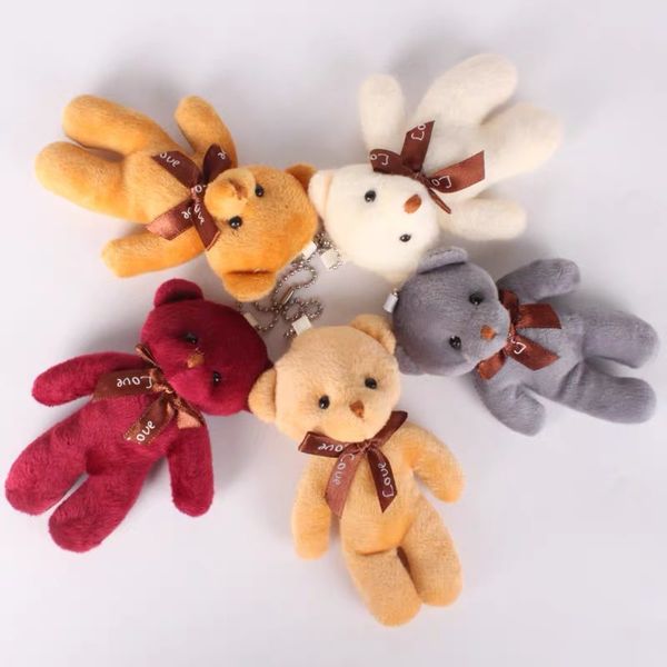 12CM Teddybär Plüschtier Siamesischer Bär Puppe Bär Spielzeug Kleines Geschenk Fabrik Großhandel Schlüsselanhänger Anhänger Geschenke für Freunde