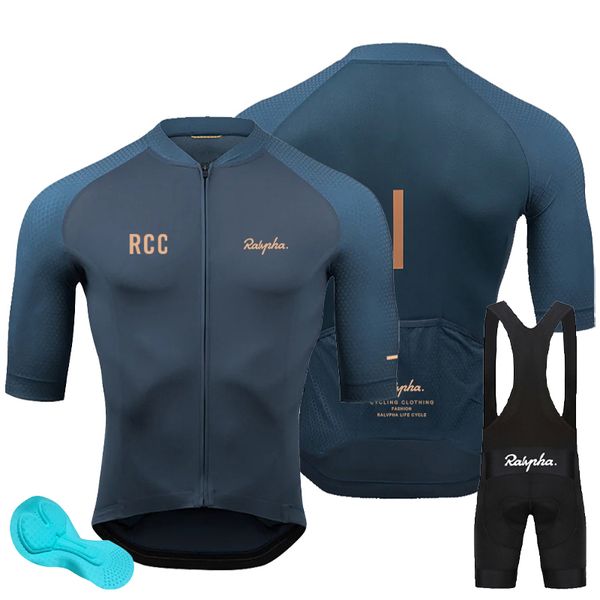 Radtrikot-Sets Raphaful RCC Sommer Herren Kurzarm Shorts Hosenträger Set Ankunft Hemd Outdoor-Bekleidung 230712