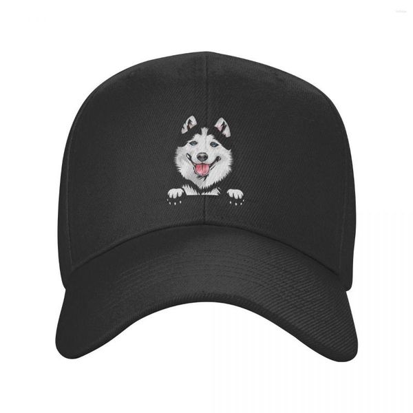 Ball Caps Benutzerdefinierte Siberian Husky Baseball Cap Outdoor Einstellbare Alaskan Malamute Hund Papa Hut Sommer Snapback Trucker Hüte