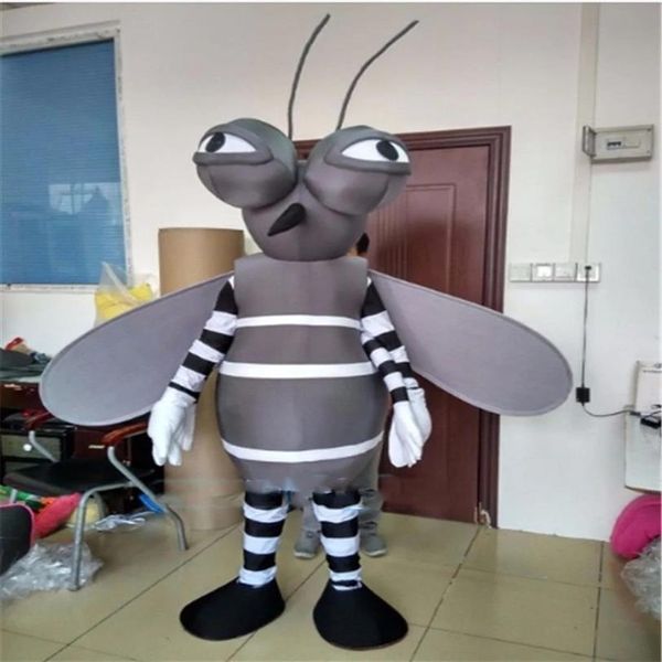 Costume della mascotte della zanzara di Halloween Personaggio dei cartoni animati di alta qualità Carnevale Unisex Adulti Taglia Festa di compleanno di Natale Outdoo220O