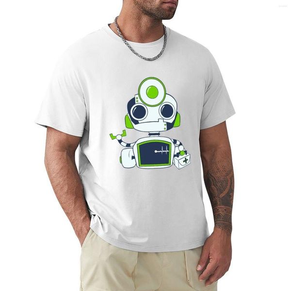 Herren Polos Medbot The Robot T-Shirt Übergroße T-Shirts Süße Kleidung Herren Workout