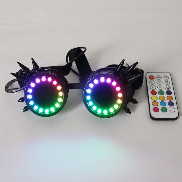 Sonstiges Event-Partyzubehör Pixel Pro LED-Brille Kaleidoskop-Linsen Über 350 Modi Intensive Lichter EDM DJ Rave Kostüm Party Sonnenbrille Halloween 230712