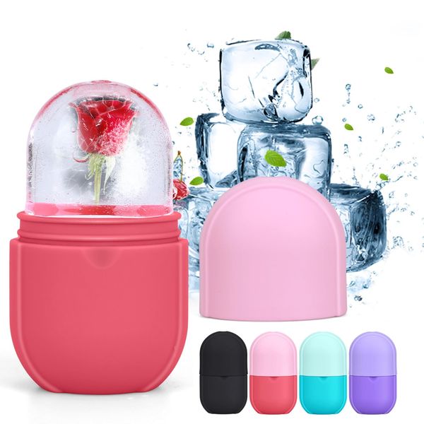 Beauty Ice Facial Roller Cuidados com a pele Silicone Ice Roller para rosto Olhos Inchaço Alívio para Mulheres Reduzir Rugas Massageador Face Ice Mold Ferramenta de Congelamento