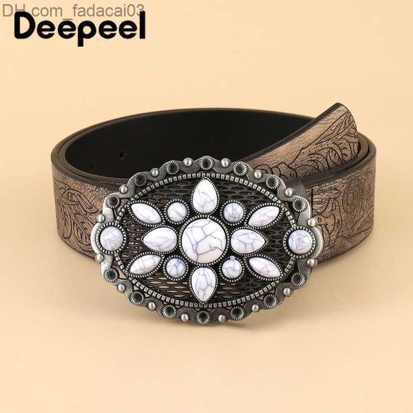 Cintos 1 peça Cinto vintage com botão de pedra em relevo estilo étnico cinto decorativo moda feminina apertado no peito largo design de luxo cinto Z230717