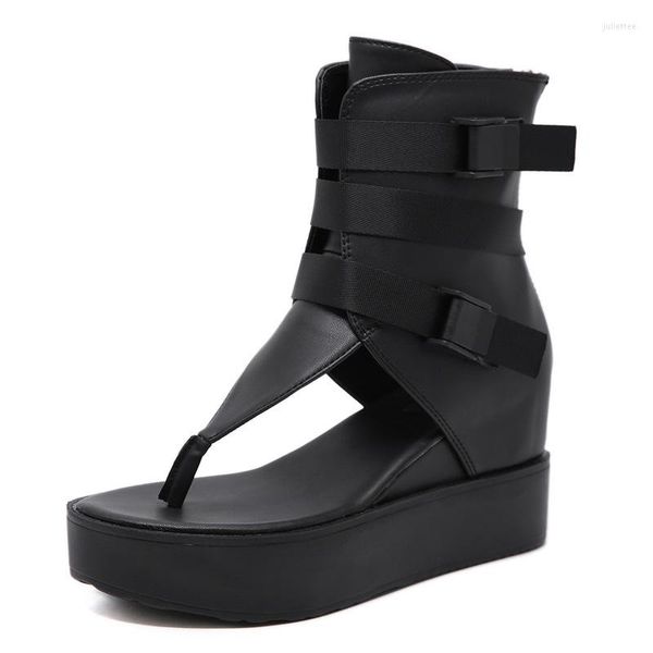 Платье обуви высокое топ платформ сандалии для девочек, леди-гладиатор в стиле рим. Случайные женщины на высоких каблуках Лето 2023
