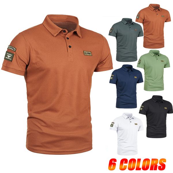 Herren Polos Herren Tops Kurzarm Poloshirt Pilot Polo Uniform Icon Panelled Casual Revers Kurzarm T-Shirt 230712