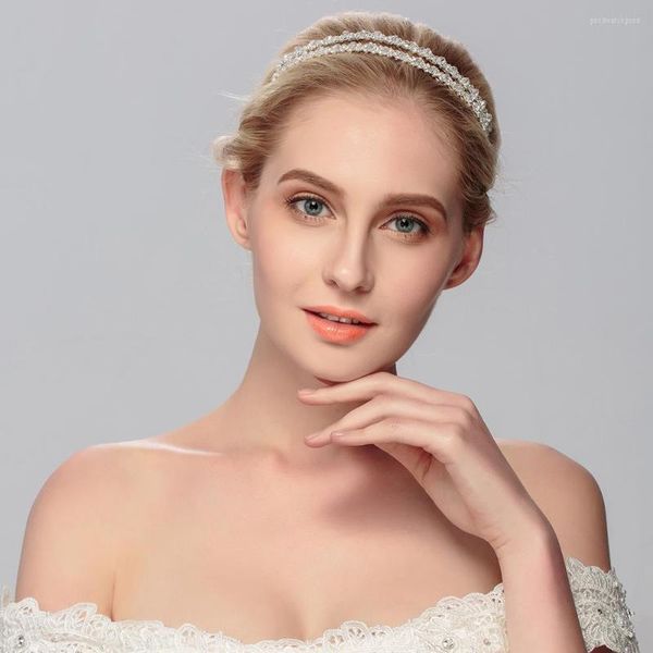 Hoofddeksels Crystal Rhinestones Wedding Tiara's en Crown Bridal Pageant Prom Tiara voor vrouwen