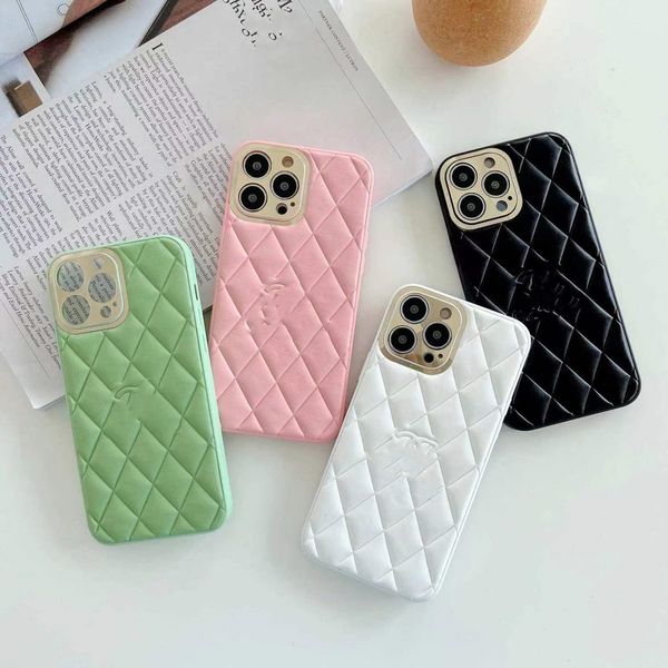 Capa de telefone de designer para Iphone 14 Pro Max 13 Mini 12 conjuntos 11 Max Plus Xs Xr X 7 8 6 Plus Nova capa de couro à prova de queda