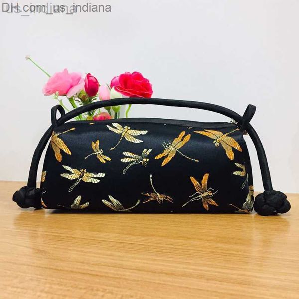 Borse da sera Borsa a tracolla da donna in raso di seta con ricami in stile orientale bellissimo modello retrò cena da sposa borsa da donna pochette Z230713