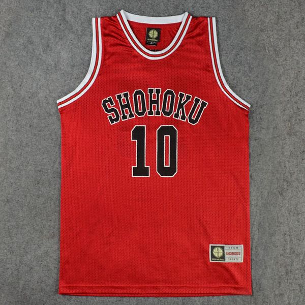 Мужские майки топы школьной баскетбольной команды Shohoku 115 Sakuragi Hanamichi Jersey Рубашка спортивная одежда в форме косплей 230713